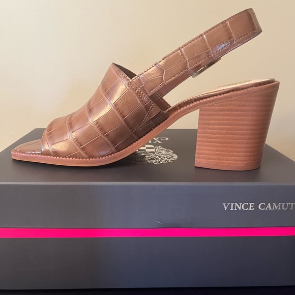Vince Camuto Brendiza, Open Toe Sandals, Camel, 8.5M NWT - Picture 4 of 8
